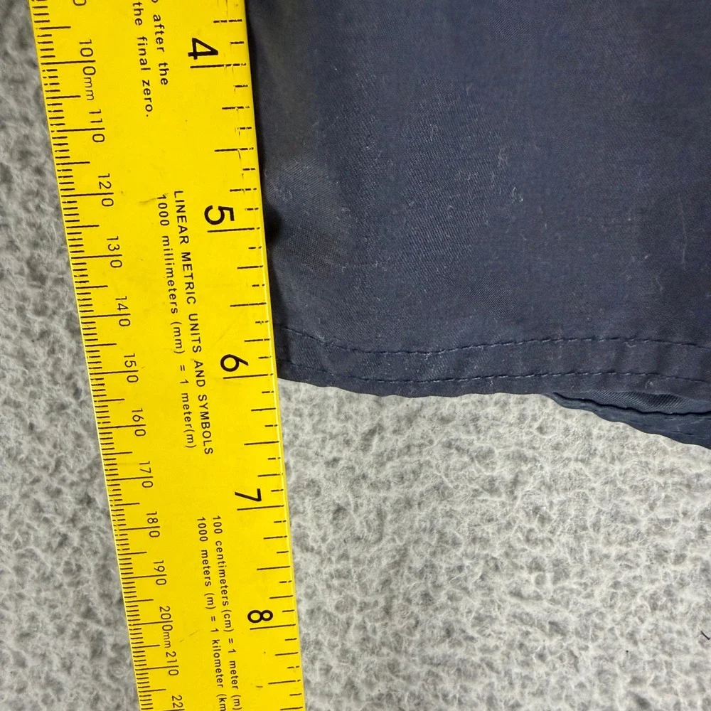 Saturdays NYC Swim Trunks Mens XS Navy Blue Elastic Waist Slash Logo Swim Shorts